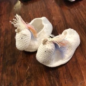 NWT Baby Unicorn Crocheted Sock Booties